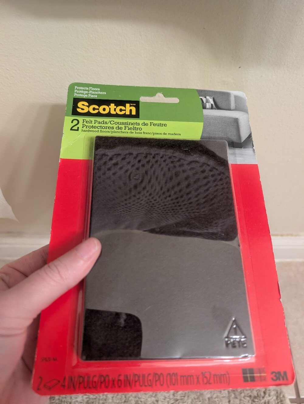 3/$10 Scotch Felt Furniture Pads - Black (2 Pack)